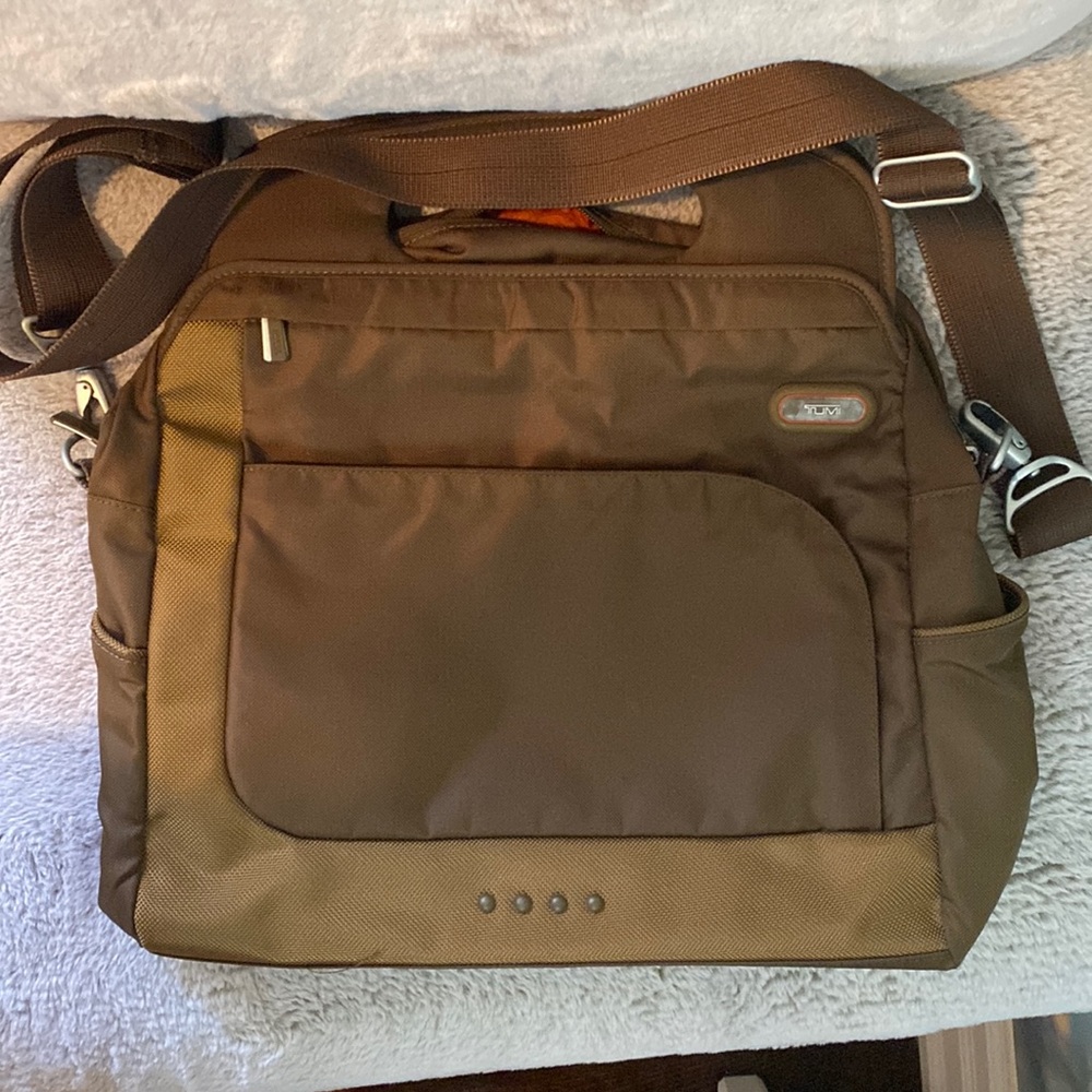 Tumi Brown Nylon Messenger Bag